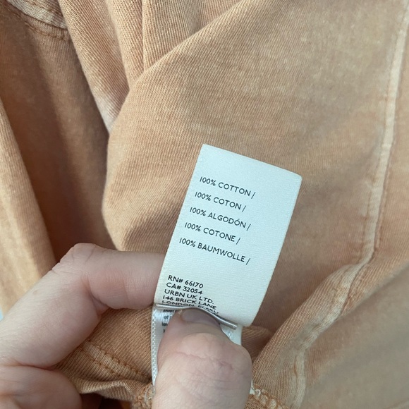 Free People oversized Long Sleeve Cropped Tee in Chai Latte color - Picture 8 of 8